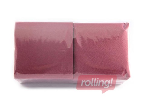 Салфетки Lenek, 24х24 см, 1 слой, 400 штук, бордовые