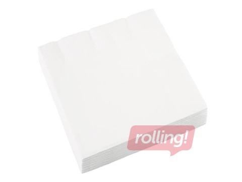 Салфетки Lenek, 24 x 24 см, 400 шт., 1 слой, белые