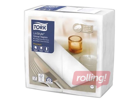 Салфетки Tork Premium LinStyle, белые, 50 шт.