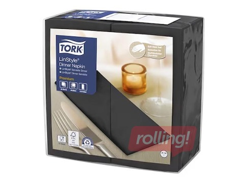 Salvrätikud Tork Premium LinStyle, must, 50 tk