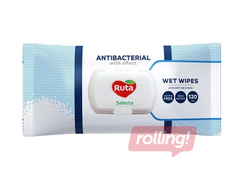 Mitrās salvetes Ruta Selecta ar antibakteriālu efektu, 120 gab.