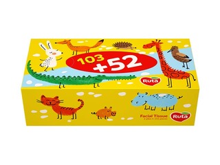 Cosmetic wipes, Ruta Kids, 2 layers, 155 salv.