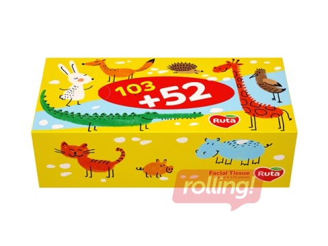 Салфетки косметические, Ruta Kids, 2 слоя, 155 шт.