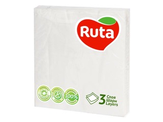 Салфетки Ruta 33x33см, 20 шт, белые
