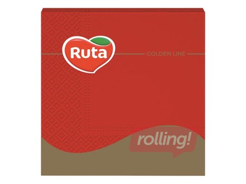 Napkins Ruta, red, 33x33cm, 20 pcs.