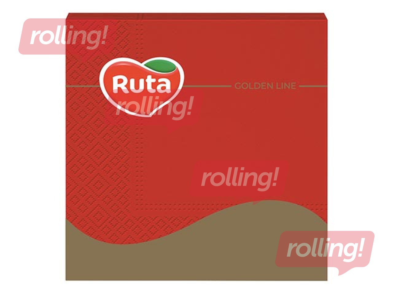 Napkins Ruta, red, 33x33cm, 20 pcs.