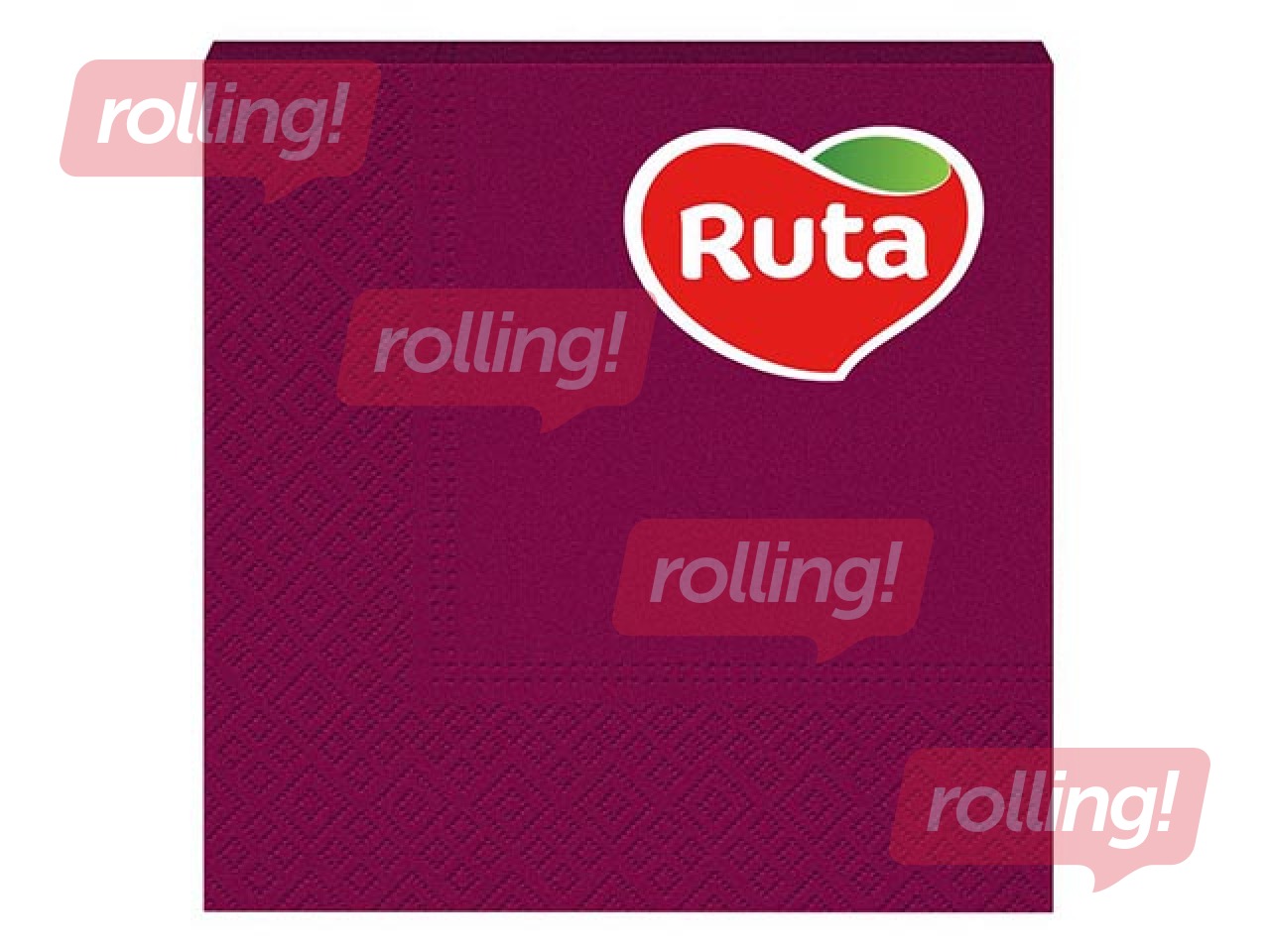 Salvetes Ruta 33x33cm, 20 gab, bordo