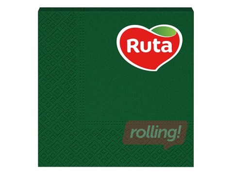 Napkins Ruta 33x33cm, 20 pcs, dark green