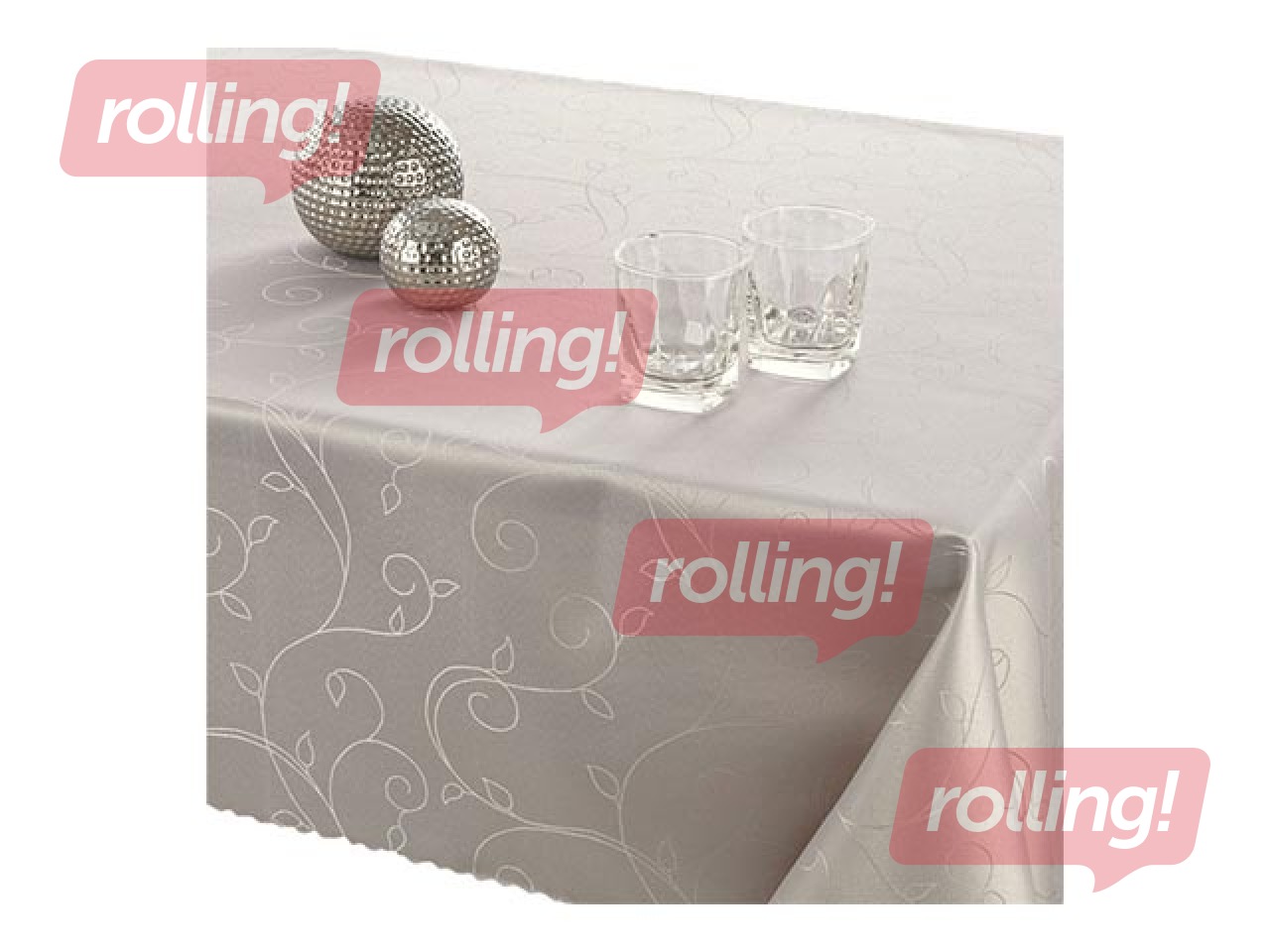 Скатерть Domoletti Mela, 160 х 110 см, светло-серый