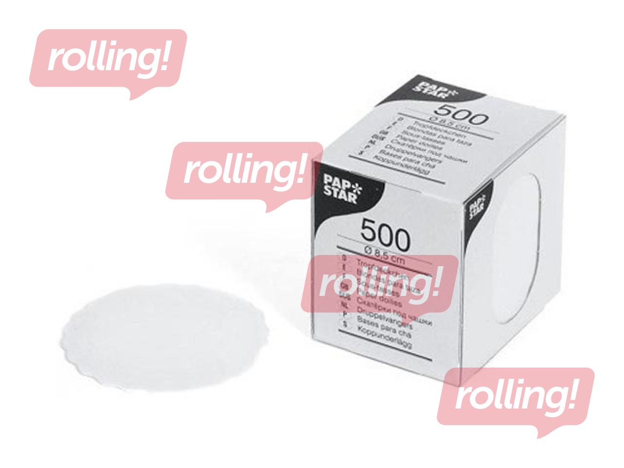 Ümmargused salvrätikud klaasidele, PapStar, 8.5cm, 500 tk.