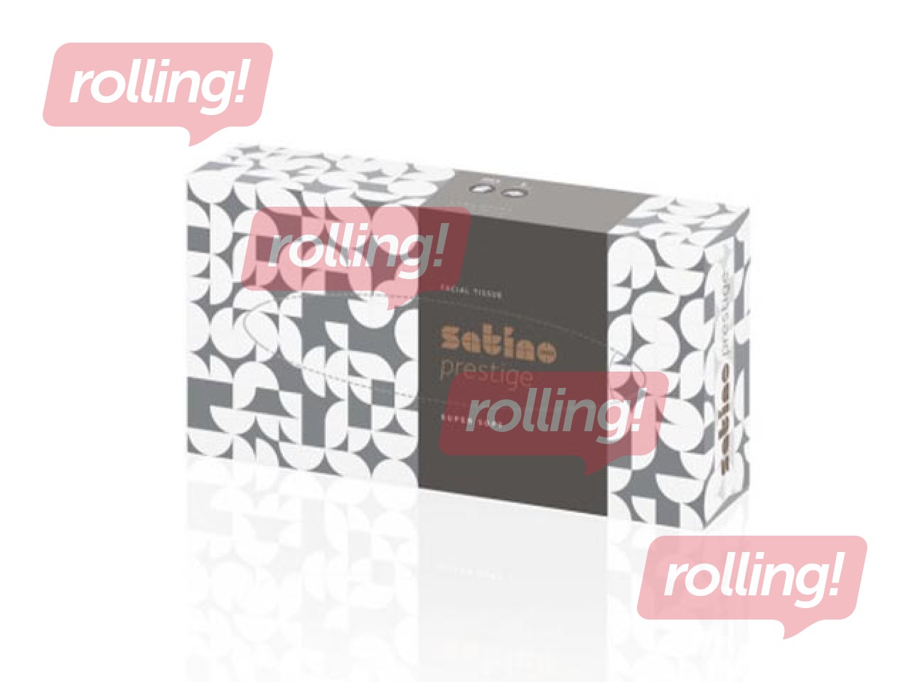 PROMO Kosmeetilised salvrätikud Satino Prestige, valged, 2 kihti, 100 salvrätikut