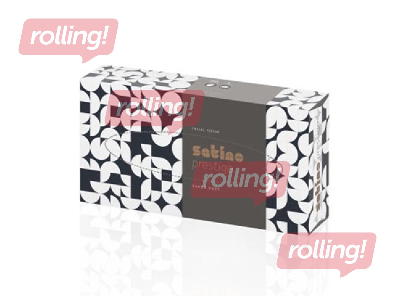 PROMO Kosmeetilised salvrätikud Satino Prestige, valged, 2 kihti, 100 salvrätikut