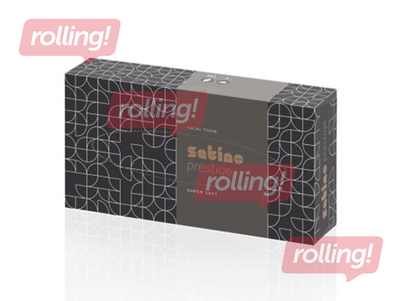 PROMO Kosmeetilised salvrätikud Satino Prestige, valged, 2 kihti, 100 salvrätikut