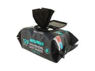 Мокрые салфетки, Naturelle, универсальные, черные, 120 шт.