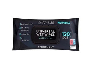 Niisked salvrätikud, Naturelle, universaalsed, mustad, 120 tk.