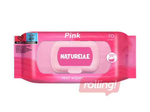 Niisked salvrätikud, Naturelle, lõhnastatud, roosad, 70 tk