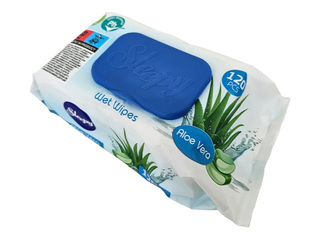 Mitrās salvetes Sleepy, Aloe Vera, 120 gab.