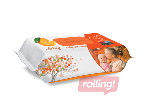 Wet Wipes Sleepy, Orange, 120 pcs
