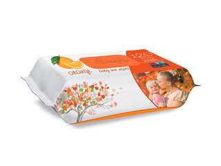 Wet Wipes Sleepy, Orange, 120 pcs