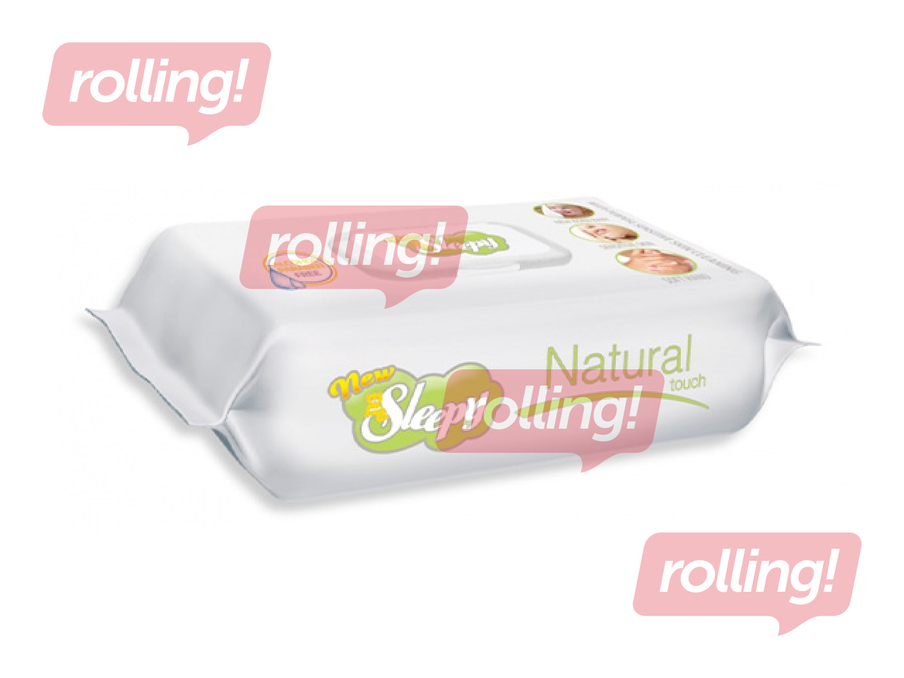 Mitrās salvetes New Sleepy, Mix, 64 gab.