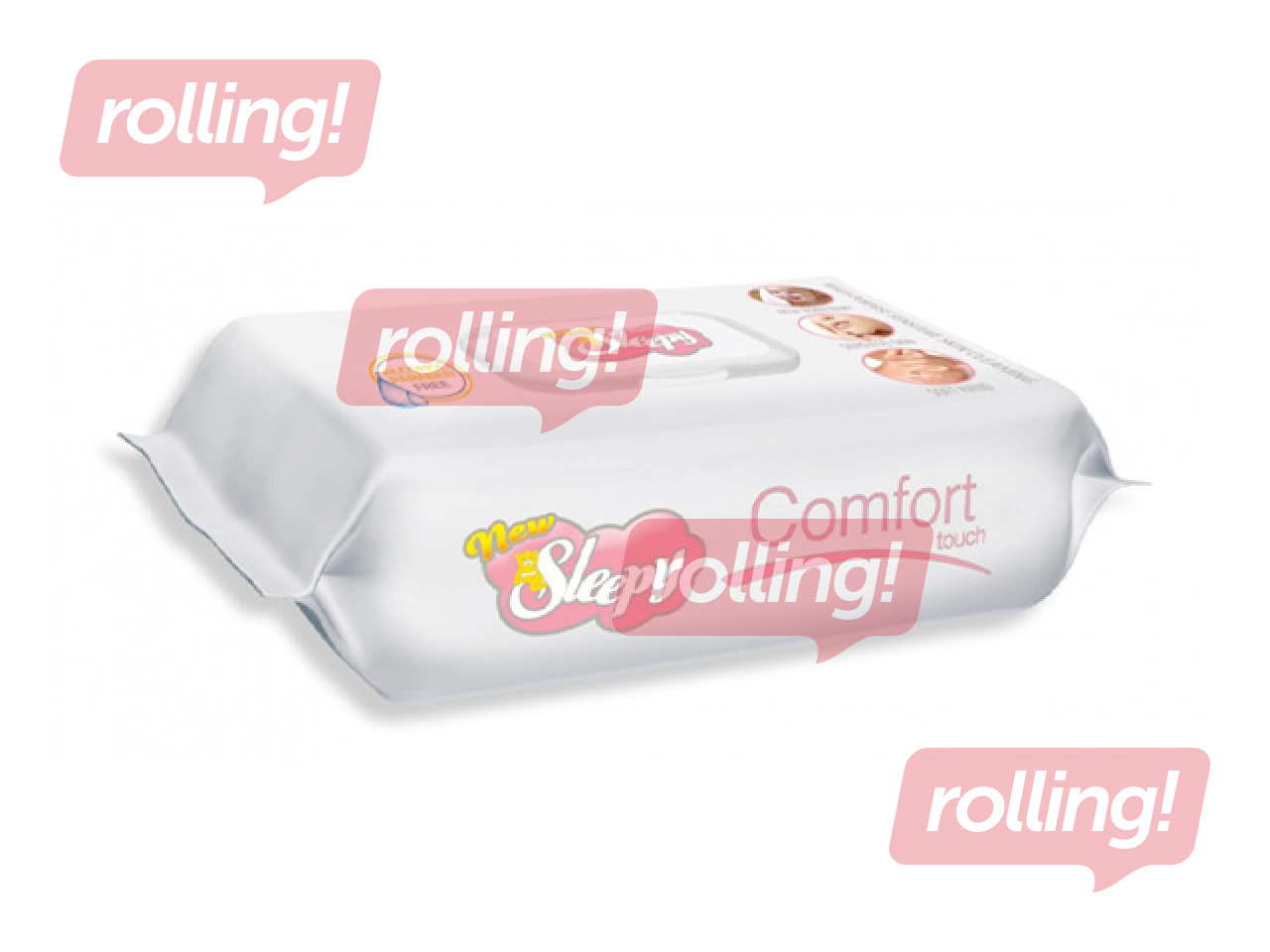 Mitrās salvetes New Sleepy, Mix, 64 gab.