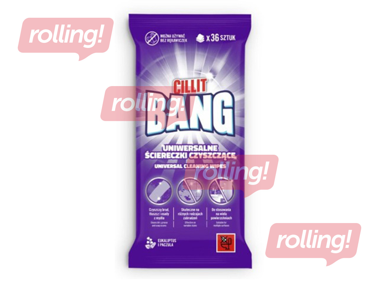 Puhastusniisked salvrätikud Cillit Bang, universaalsed, 36 tk