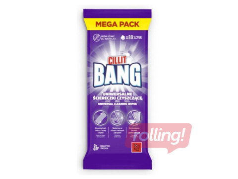 Влажные салфетки для уборки Cillit Bang, универсальные, 80 шт.