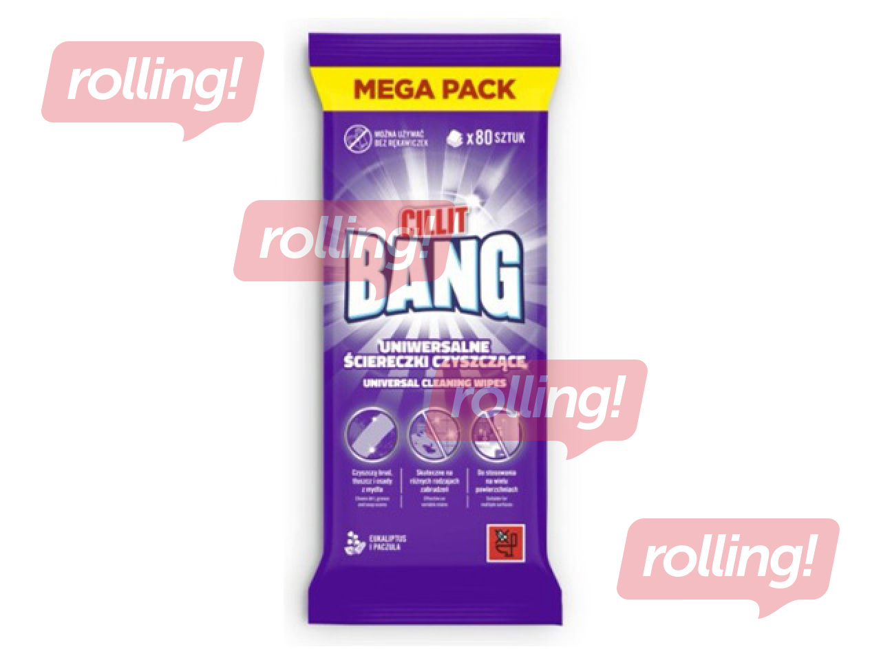 Влажные салфетки для уборки Cillit Bang, универсальные, 80 шт.