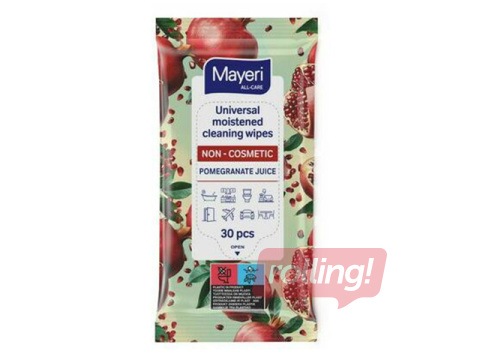 Wet Wipes Mayeri, All-Care, Pomegranate Juice, Universal, 30pcs