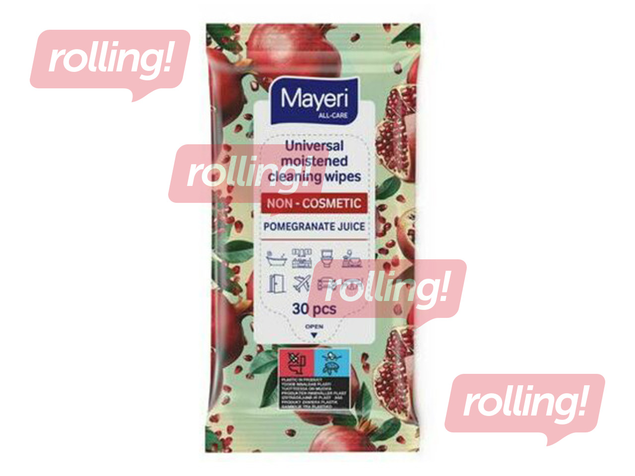Wet Wipes Mayeri, All-Care, Pomegranate Juice, Universal, 30pcs