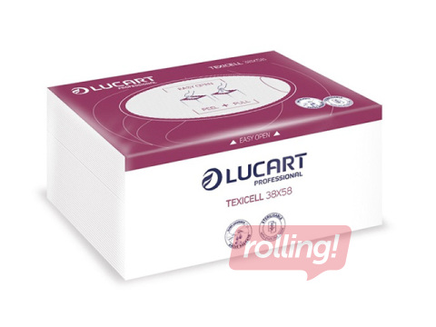 Salvetes Lucart Texicell, atkārtoti lietojamas, baltas, 38×58cm, 96 loksnes, 1 paciņa