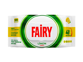 Wet wipes Fairy Lemon for cleaning, 100pcs