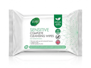 Niisked salvrätikud Pure Sensitive, näonaha puhastamiseks, 25tk