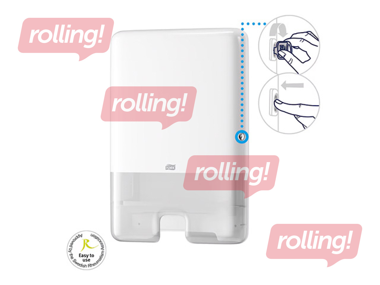 Paberrätikute lehehoidja Tork Multifold H2, plastist, valge