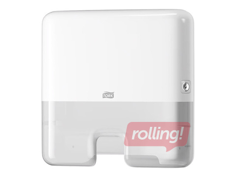 Papīra dvieļu loksnēs turētājs Tork Multifold Mini H2, plastikāta, balts