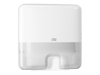 Papīra dvieļu loksnēs turētājs Tork Multifold Mini H2, plastikāta, balts