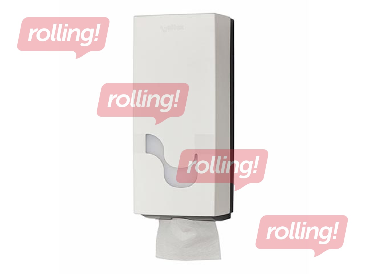 Tualetes papīra loksnēs turētājs Celtex Megamini, balts 