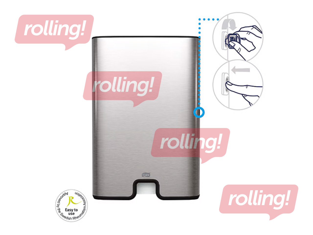 Papīra dvieļu loksnēs turētājs Tork Xpress Multifold H2, metāla/plastmasas