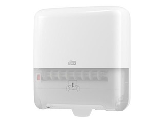 Papīra dvieļu ruļļos turētājs Tork Matic H1, plastmasas, balts