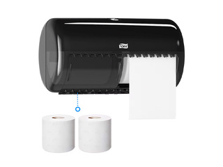 Regular toilet paper holder Tork T4, plastic, black