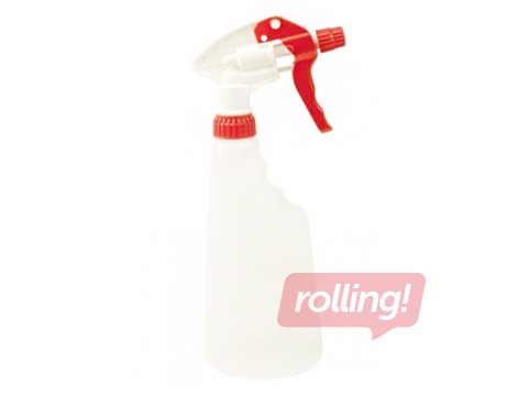 Uzpildes pudele HygienTeknik ar izsmidzinātāju, sarkana, 600ml