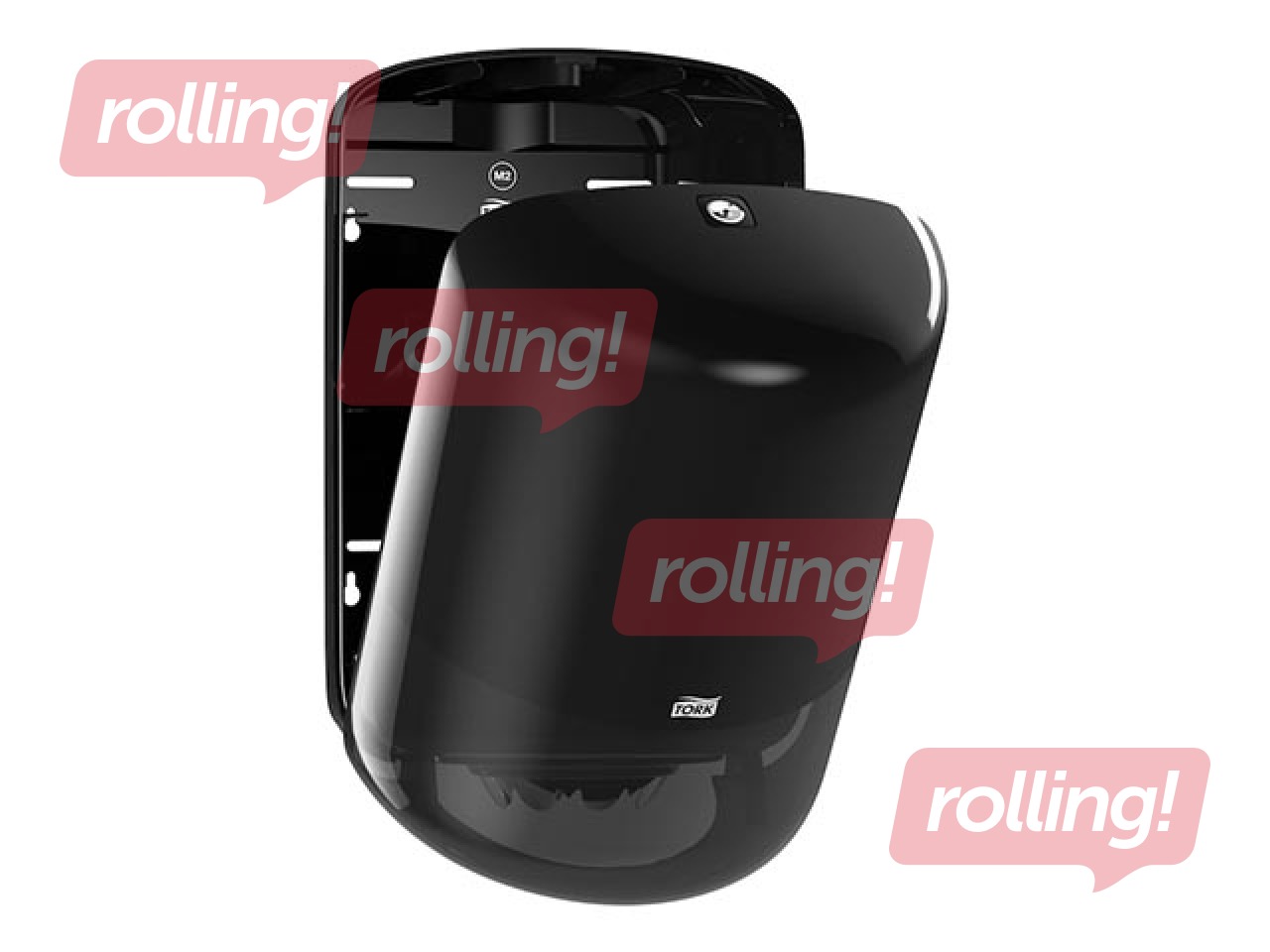 Papīra dvieļu ruļļos turētājs Tork M2, plastikāta, melns