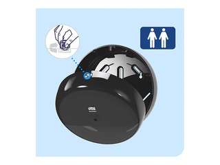 Tualettpaberi hoidik Tork SmartOne Mini T9, plastik, must