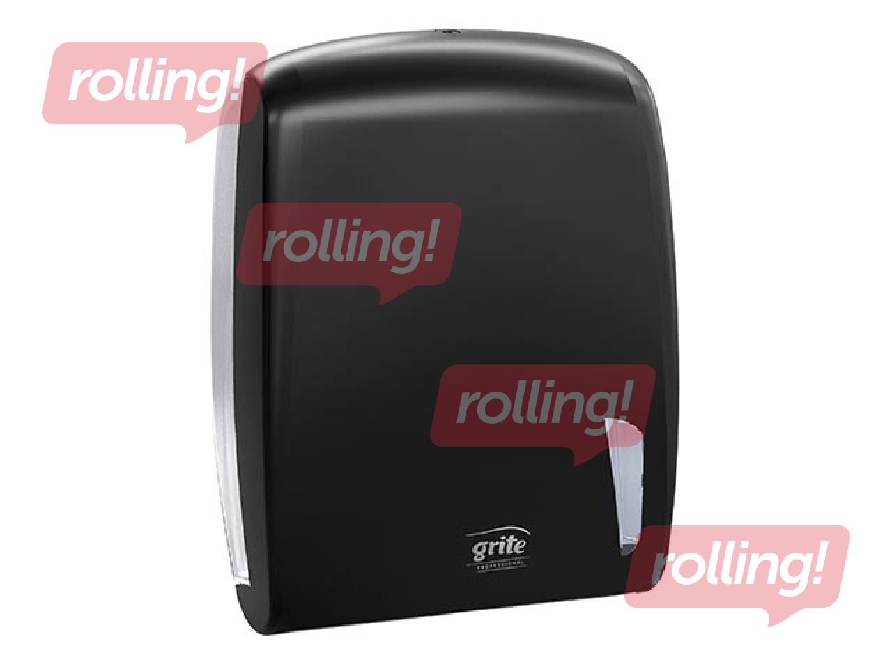 Papīra dvieļu loksnēs turētājs Grite V-Fold, H3, plastikāta, melns