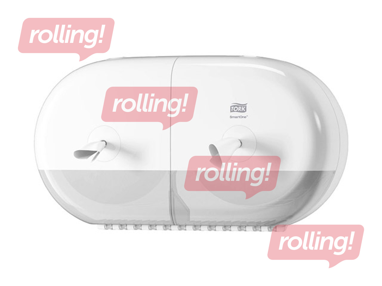 Tualetes papīra ruļļos turētājs Tork Smart One Twin Mini, T9, plastikāta, balts