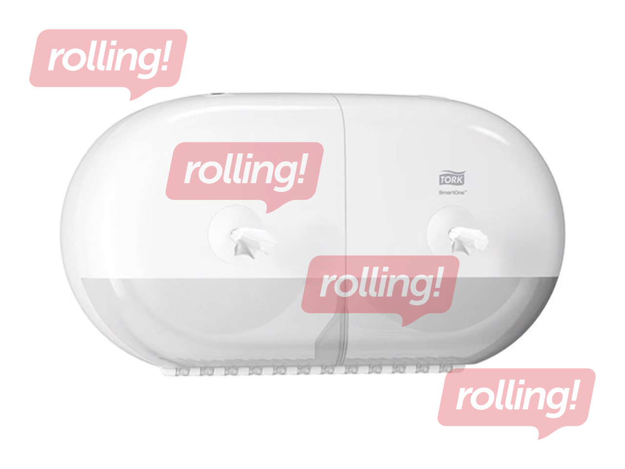 Tualettpaberi hoidik rullides Tork SmartOne Twin Mini T9, plastik, valge