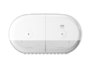 Tualettpaberi hoidik rullides Tork SmartOne Twin Mini T9, plastik, valge