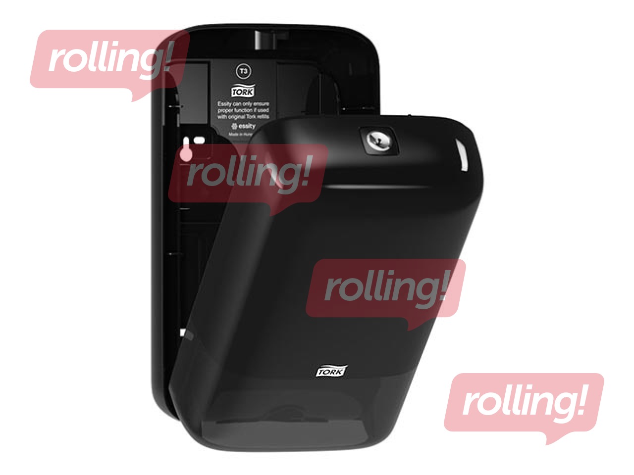 Tualettpaberi hoidja Tork T3, plastik, must