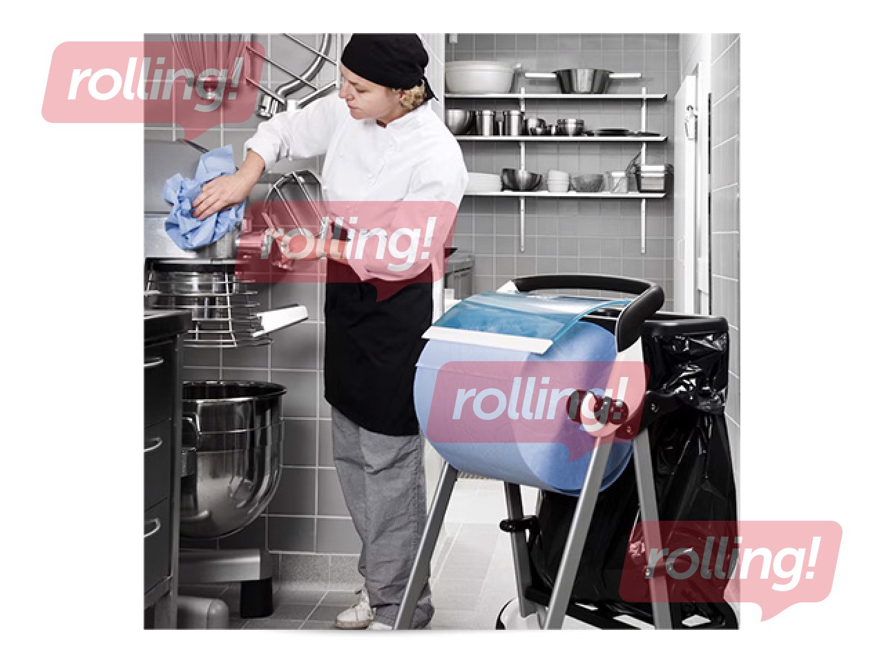 Tööstuspaberi ihoidik Tork W1, põrandaalus, valge/türkiissinine