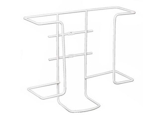 Metal glove holder, wall-mounted, white